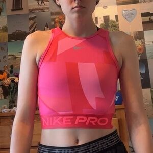 Nike Pro Pink Patterned Athletic Tank